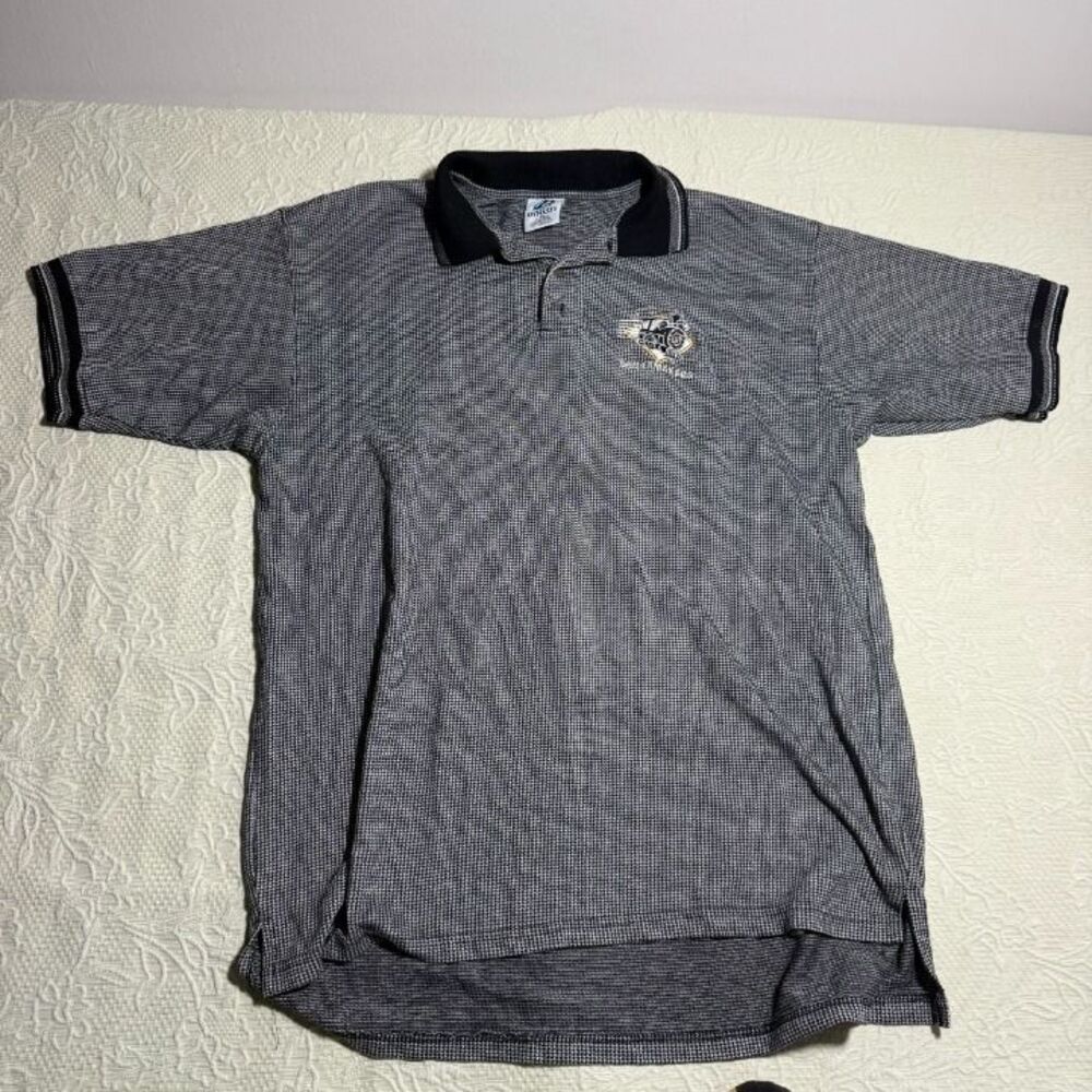 Vintage Dynasty Purdue Boilermakers Houndstooth Train Polo Shirt Size XL